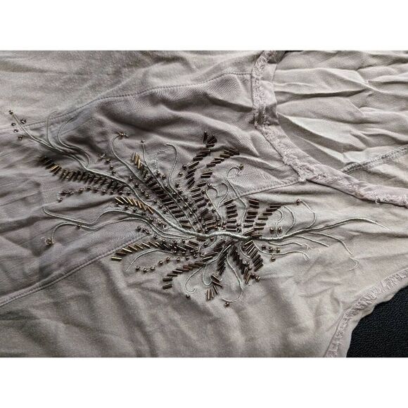 Calvin Klein Jeans Sleeveless Tan Shirt with Designs Women's Size Large - Picture 3 of 5